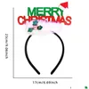 Decorazioni natalizie Fasce natalizie con led Costume da albero Copricapo Renna Cappelli da elfo Fascia per capelli Natale Illuminato Bomboniere per feste Supp Dhrnh