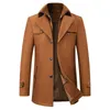 Męska mieszanka wełny Man Classic Fashion Trench Jackets MALELong Slim Fit Overcoat Windbreaker Windbreaker 231012