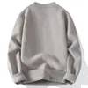 Herrtröjor 2023 Fall Winter Fashion Men skarvad kashmir tröja herrar avslappnad mjuk varm stickad toppkvalitet pullover manliga kläder