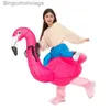 Costume a tema Divertente Carnevale Cosplay Flamingo Iatable Arriva Halloween Vieni per uomini adulti Donne Abito unisex Iatable Come PartyL231013