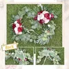 Decorative Flowers 2 Pieces Silk Display Fake Plant Hanging For Wall Holiday Wedding