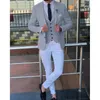 Men's Suits Yellow Men For Wedding Slim Fit Jacket Vest With Pants 3 Piece Groomsmen Tuxedo Custom Made Male Fashion Costume 2023