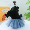 Vêtements pour chiens Robe pour animaux de compagnie avec anneau de traction pour une manipulation facile Robes de luxe charmantes Halloween petites fêtes toute la journée