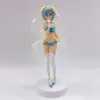 Costumi mascotte 25 cm Figura anime Re: Vita da zero in un altro mondo Remm e Ram Costume da bagno in garza sexy Modello Bambole Giocattolo Regalo Raccogliere in scatola