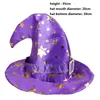 Wide Brim Hats Bucket Hats 1pcs Adult Kids Black Witch Hats Masquerade Ribbon Wizard Costume Top Pointed Caps Cosplay Props Party Halloween Christmas 231013