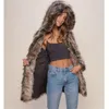 ZXRYXGS – Faux manteau en fourrure pour femmes, Style de rue européen et américain, couleurs mélangées, longueur moyenne, automne hiver 2023