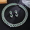 Naszyjnik Zestaw Tazirn 2pcs Cyrronia Bridal Pełna dla kobiet Party Prom Luksus Dubaj Nigeria CZ Crystal Wedding Gifts