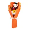 Decorative Flowers Graduation Bouquet Chic Commencement Presents Bear Figurine Graduates Accessories