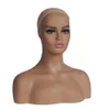 USA Warehouse Free Ship 2st/Lot Female Realistic Fiberglas Mannequin Head Byst för peruk smycken och hattdisplay