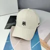 MLB Cap Hat Luxury Beanie En Kalite NY Tasarımcısı Güney Kore Yumuşak Top Beyzbol Kapağı Nefes Alabaş Yaz Güneş Şapkası Kırmızı Kapağı