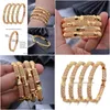 Bangle Bangle Small 4st/Lot Dubai Gold Bangles for Women Girls Etiopiska armband smyckenbangle smycken armband dh1ed