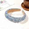 New 2023 Crystal Pearls Sponge Hairband Women Fashion Wide Elegant Headbands Hair Band Girls Hair Accessories Headwear