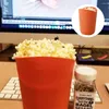 Bols Popcorn Seau Micro-ondes Pliable Rouge Silicone Haute Qualité Cuisine Outils Faciles Bol Maker Acc