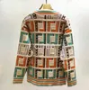 Designer Kvinnors tröja Knit V-hals Single-Breasted Cardigan Color tredimensionell Heavy Industry Letter Jacket