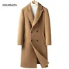 Misturas de lã masculina 2023 chegada jaquetas de inverno moda estilo longo casaco de lã casual trench coat mens vestido jaqueta masculina tamanho m4xl 231012