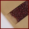 Jewelry Pouches 18 30cm 30pcs Kraft Paper Ziplock Window Bag For Gifts/tea/candy/jewelry/bread Packaging Food Diy Pack Display