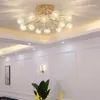 Ceiling Lights Modern LED Flower Chandeliers Crystal Living Dining Room Pendant Lamp Home Decor Hanging Light Luster Fixtures