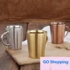 Top Stainless Steel Coffee Cups Double Layer Anti Scald Mugs With Handle Portable Mug Eco Friendly Drinking Cup Water Bottle