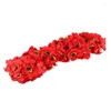 Dekorativa blommor högkvalitativa sidenkakor Camellia 5cm 60st/Lot Artificial Corn Py handgjorda små bröllopsdekorationer (röd)