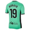 23 24 Koke Mens 축구 유니폼 Griezmann Memphis Correa Molina M. Llorente Morata Barrios 홈 어웨이 3 번째 축구 셔츠