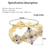 Другие модные аксессуары Sunspicems 18-каратного золотого цвета Алжир Марокко Пояс Синий Кристалл Кафтан Абая Поясная цепочка для женщин Арабская невеста Свадебные украшения 231013