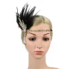 Elegant Headpiece Feather Flapper Headband Women's Shiny Great Gatsby Headdress Headpiece Vintage Fashion Hair Accessories