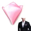 Cravat Men Satin Solid Color Suits Pocket Square Fashion Silk 22*22cm حفل زفاف مناديل للرجال الأسود الأحمر الأزرق 231012