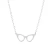 10PCS Cat Eye Glasses Frame Necklace Simple Geometric Reading Book Lover Eyeglasses Chain Necklaces for Women Party Hipster Gifts284d