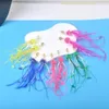 Kolczyki Dangle 1 para Ocean Animal Charm Pióro Jellyfish Ucha Ucha Modne stwierdzenie biżuterii dla kobiet dziewczęta