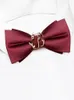 Bow Ties Groom and man business office weedding good quality man adult plain black high-grade suit shirt bow tie 231013