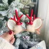 Épingle à cheveux de noël en corne de cerf, accessoires pour cheveux, nouveau produit, réseau 2023, pince à bijoux en corne de cerf rouge mignon