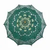 カラフルなコットンブライダルパラソルハンドメイドバッテンブルクレース刺繍太陽傘エレガントな結婚式パーティーの装飾傘の傘