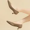 Sapatos de vestido Salto alto para mulheres malha de verão malha respirável antiderrapante sola de borracha elegante macio e leve sapatos pontiagudos 2023 novo 231013