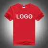 Customed design logo po 100% Cotton Tshirt Unisex Custom Logo Po Print Men and Women plain T shirt286J