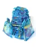 Blue Coralline Organza Packagowanie biżuterii Pakowanie Pokrywa Party Candy Wedding Favor Favor Prezentacja Projekt Projekt z Gilding Wzory 4640978