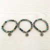 SN1110 Pulsera para hombres de SN1110 India AGATE OHM LOTUS BUDDHA Pulsera de encanto Mala Joya de yoga Regalo entero para él259t