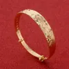 24K Golden Brief Shinning Star Gold Color Adjustable Bangles Bracelet Jewelry222Q