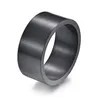 Band Rings Titanium Steel 10Mm Wide Matte Ring Mens Vintage Personalized Simple Jewelry Ring Dha6Y