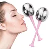 Rostfritt stål Cryo Ball Handheld Facial Massage Cooling Gel Ice Facial Globes Beauty Health Skin Care Tools Tools