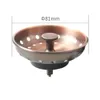 Drains TALEA Kitchen Sink Basket Strainer Filter 81MM Red Bronze Copper Kitchen Accessories QS218C006 231013
