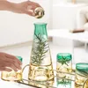 Tubllers Nordic Glass Water Bottle Bottle Sok Pitcher Pitcher Transpare Gradient Zimne dzbanki Kettle Herbata Puchar