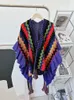 Платки женские весенне-осенние пончо, шаль в этническом стиле Синьцзян-Тибет, одежда для туризма, модный плащ D4997 231012
