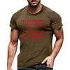 T-shirts pour hommes Have It Tall Chemise pour hommes Mode d'été Simple Couleur assortie Lettre imprimée Manches courtes T-shirts à manches longues en coton