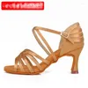 Kledingschoenen Dames Latin Dans Comfortabel Ademend Vrouwelijke Volwassen Cha Rumba Midden Hoge Hak Zachte Bodem Dansen