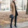 Damespakken Blazers Herfst winter stijl Europese en Amerikaanse mode effen kleur opstaande kraag dames wollen jas 231013
