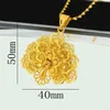 Peacock Pendant Chain Vivid Animal Solid 18k Yellow Gold Filled Womens Jewelry Beautiful Gift Fashion Accessories203F