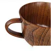 Coffee & Tea Sets Wooden Cup Wood Coffee Tea Beer Wine Juice Milk Water Mug Handmade Business Gift Drinking Home Garden Kitchen, Dinin Dhj9T