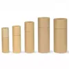 Paperboard Boxes Lip Balm Tube Kraft Paper Lipstick Tubes Lips Gloss Containers Cardboard Solid Perfume Tubes Wwtlm