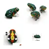 Wout-Up Toys Kids Classic Tin Win Up Clockwork Toys Jum Frog Vintage Toy for Boys Educational YH7113787526 Toys Prezenty Nowość gag zabawka OT5M3