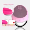 Narzędzia do czyszczenia Akcesoria elektryczne czyszczenie twarzy Soni Sonic Silikon Pędzel Electric Ultrasonic Vibrating Face Massager Mini porów głębokie czyszczenie 231012